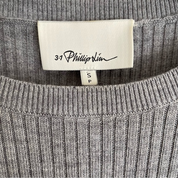 3.1 Phillip Lim Knit Long-Sleeve Pullover With Combo Shirt, Size S - Picture 3 of 12